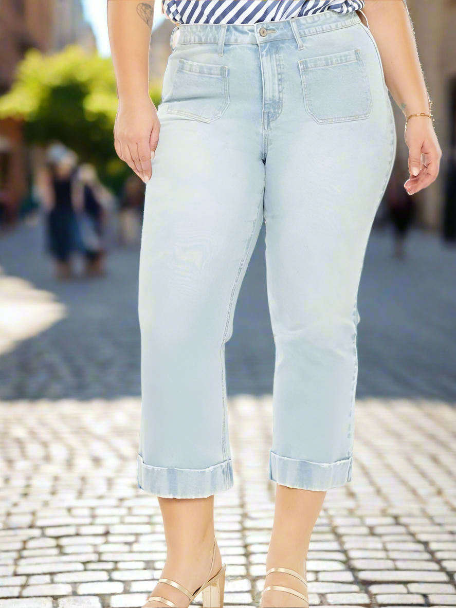 Double Pocket Crop Kancan Jeans