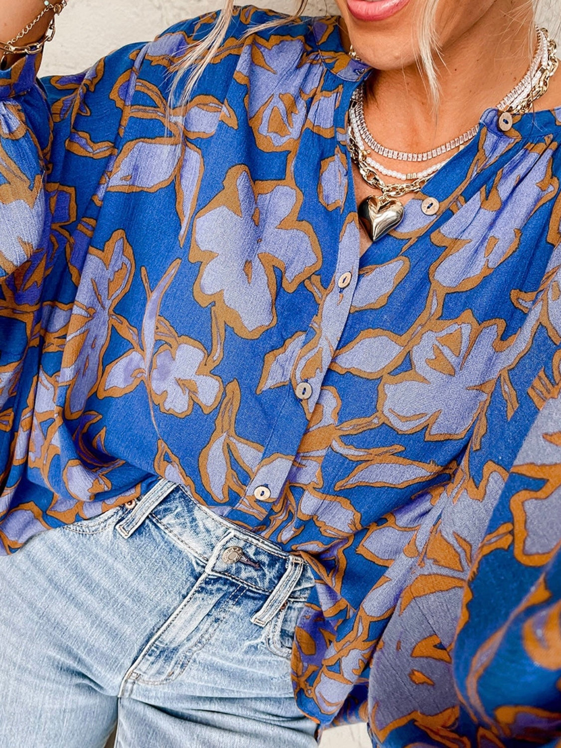 Cobalt Bloom Blouse