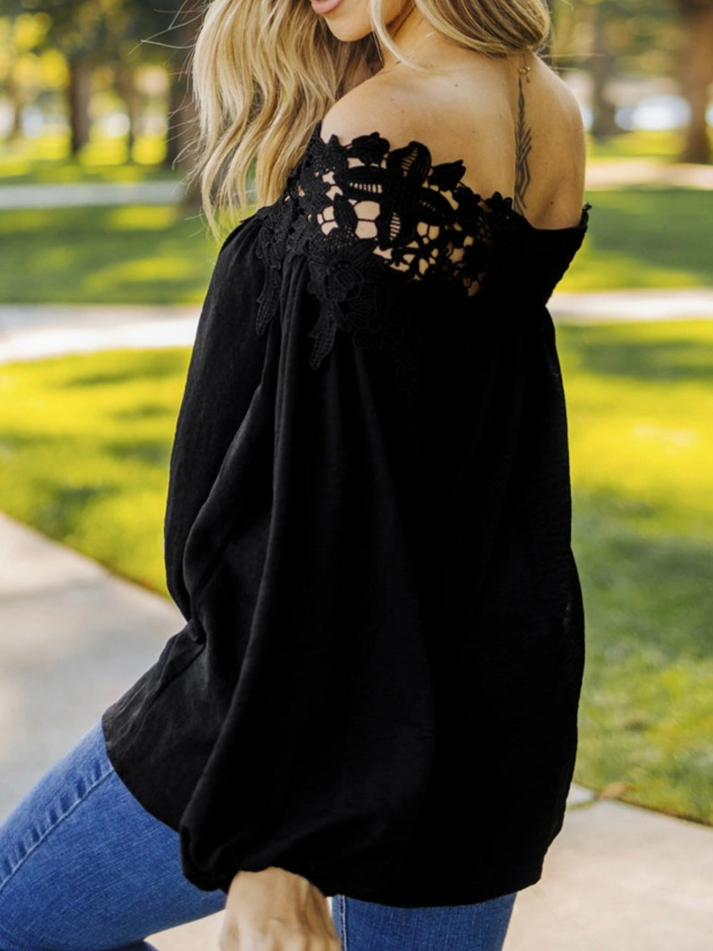 Midnight Off Shoulder Top