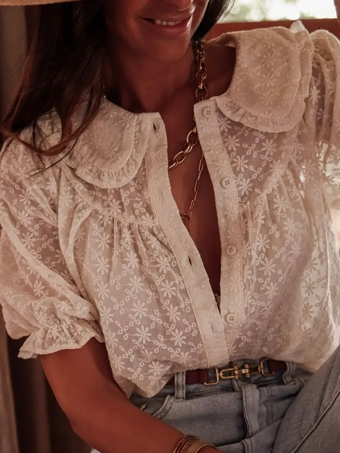 Daisy Whispers Lace Top