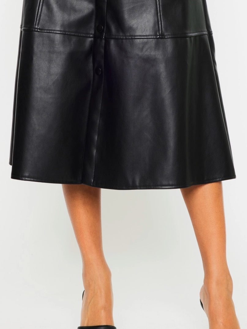 Charlie Faux Leather Skirt