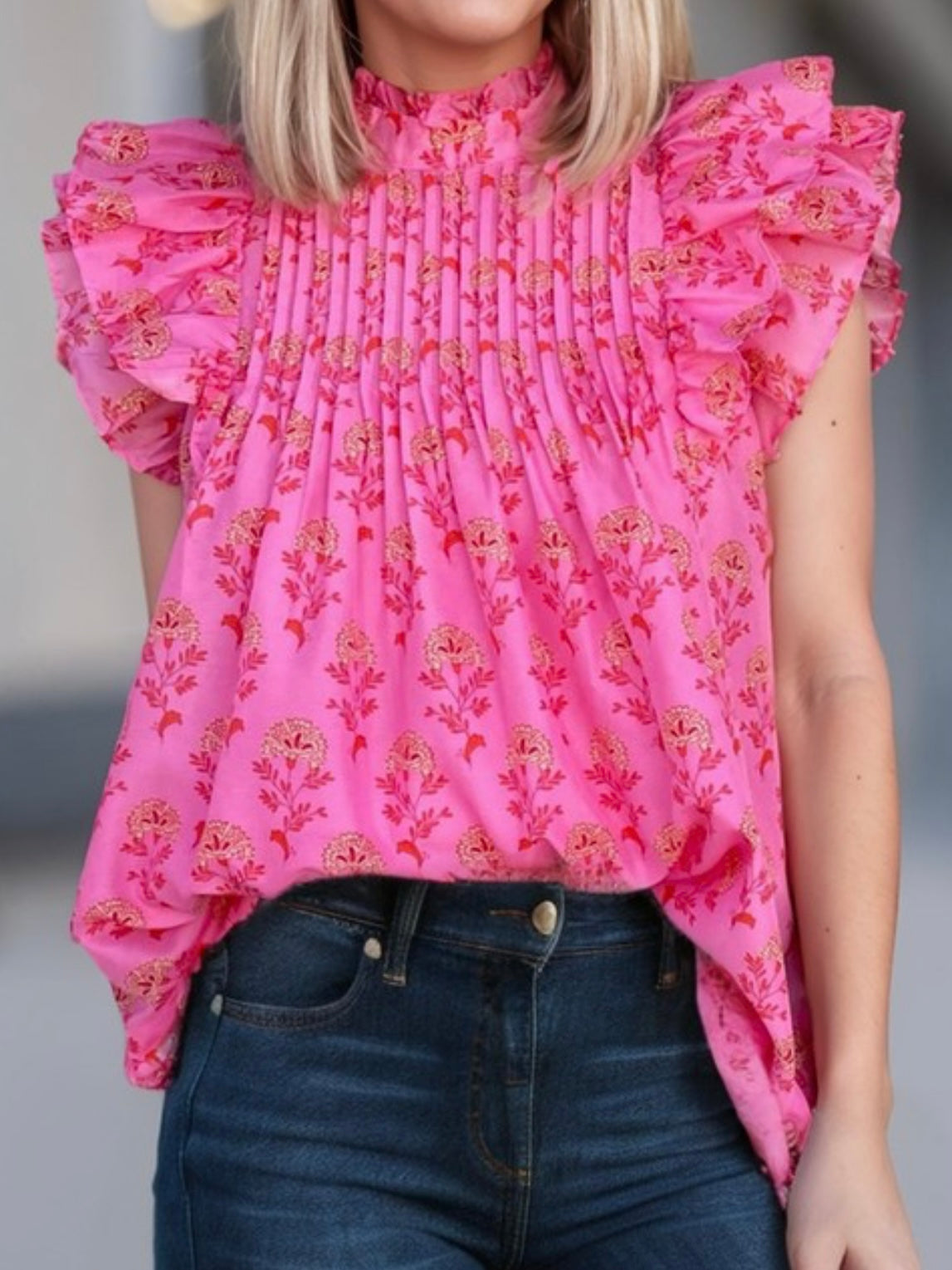 So Rosey Pink Floral Top