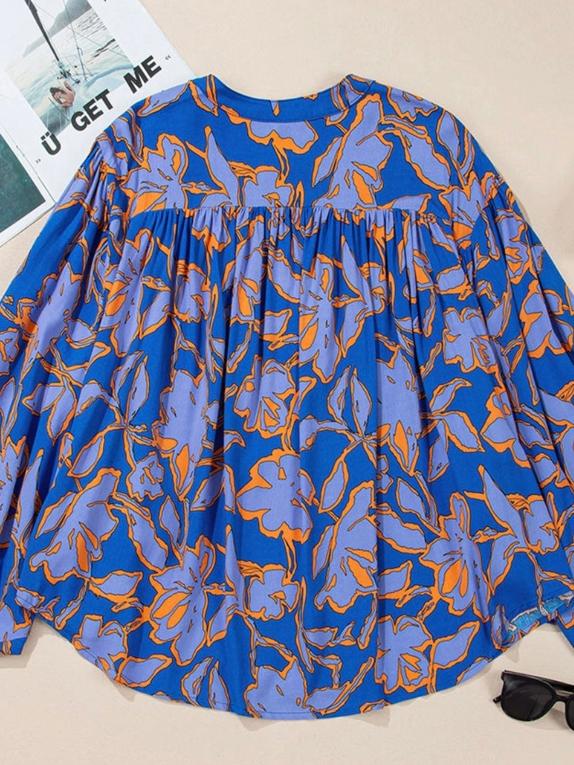 Cobalt Bloom Blouse