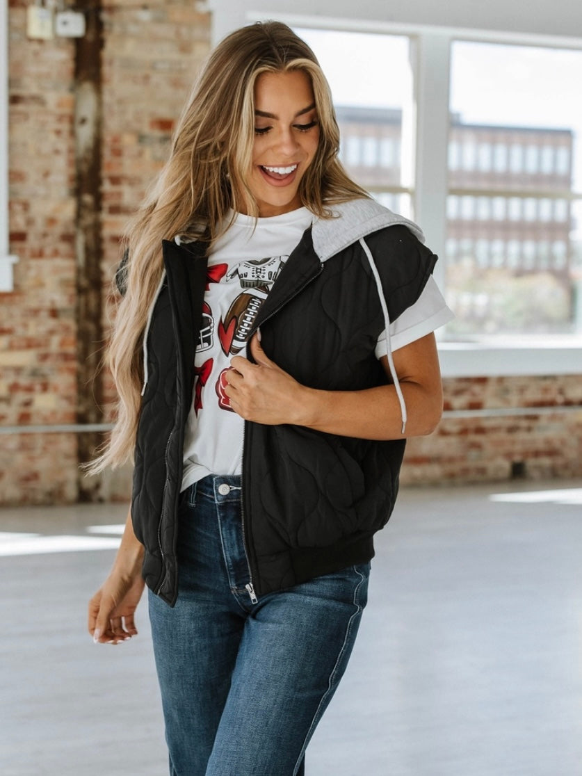 Quinn Quilted Hooded Vest