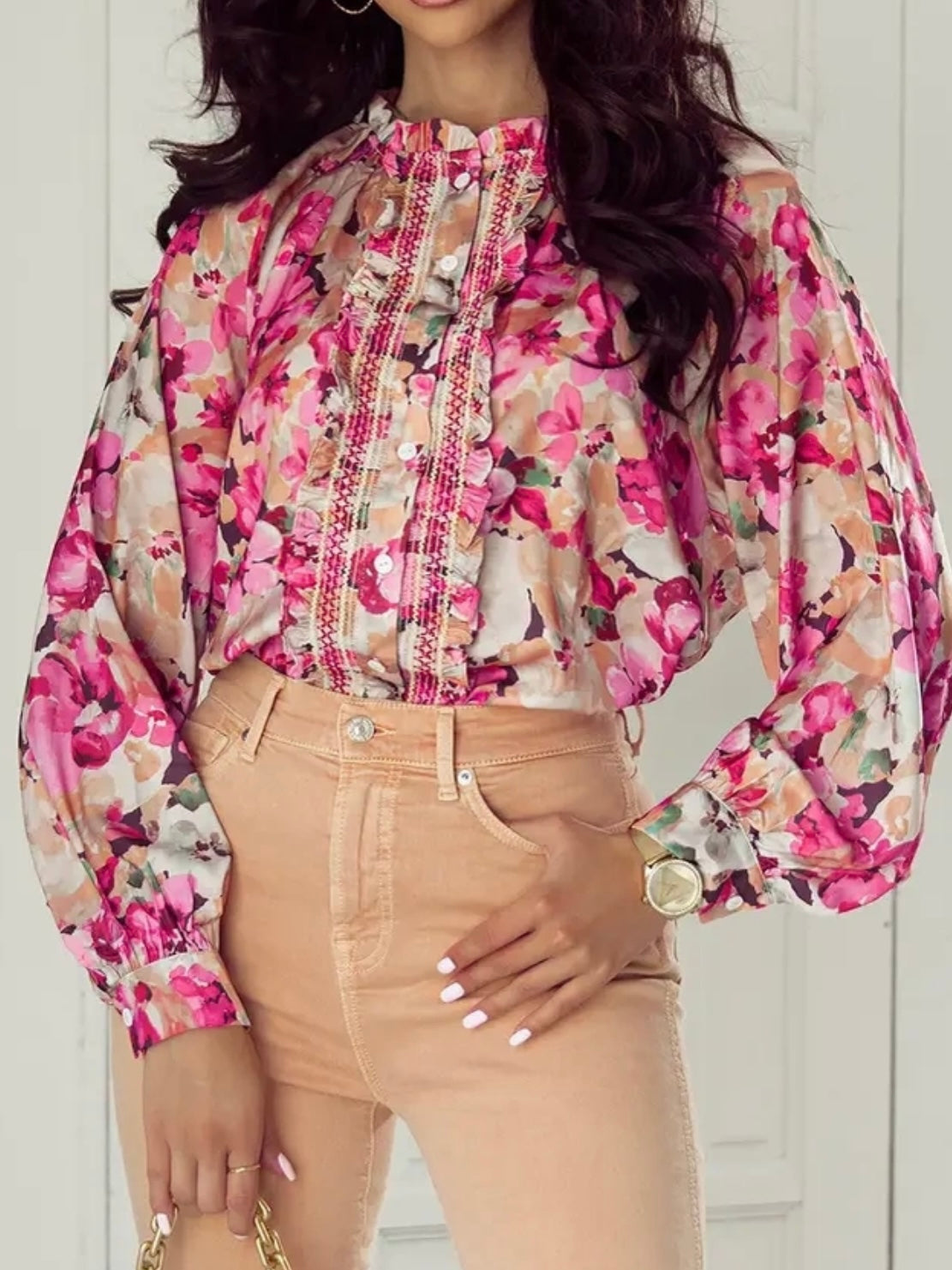 Floral Muse Ruffle Blouse