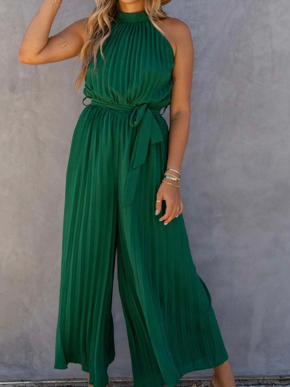 Pretty Please Pleated Jumpsuit