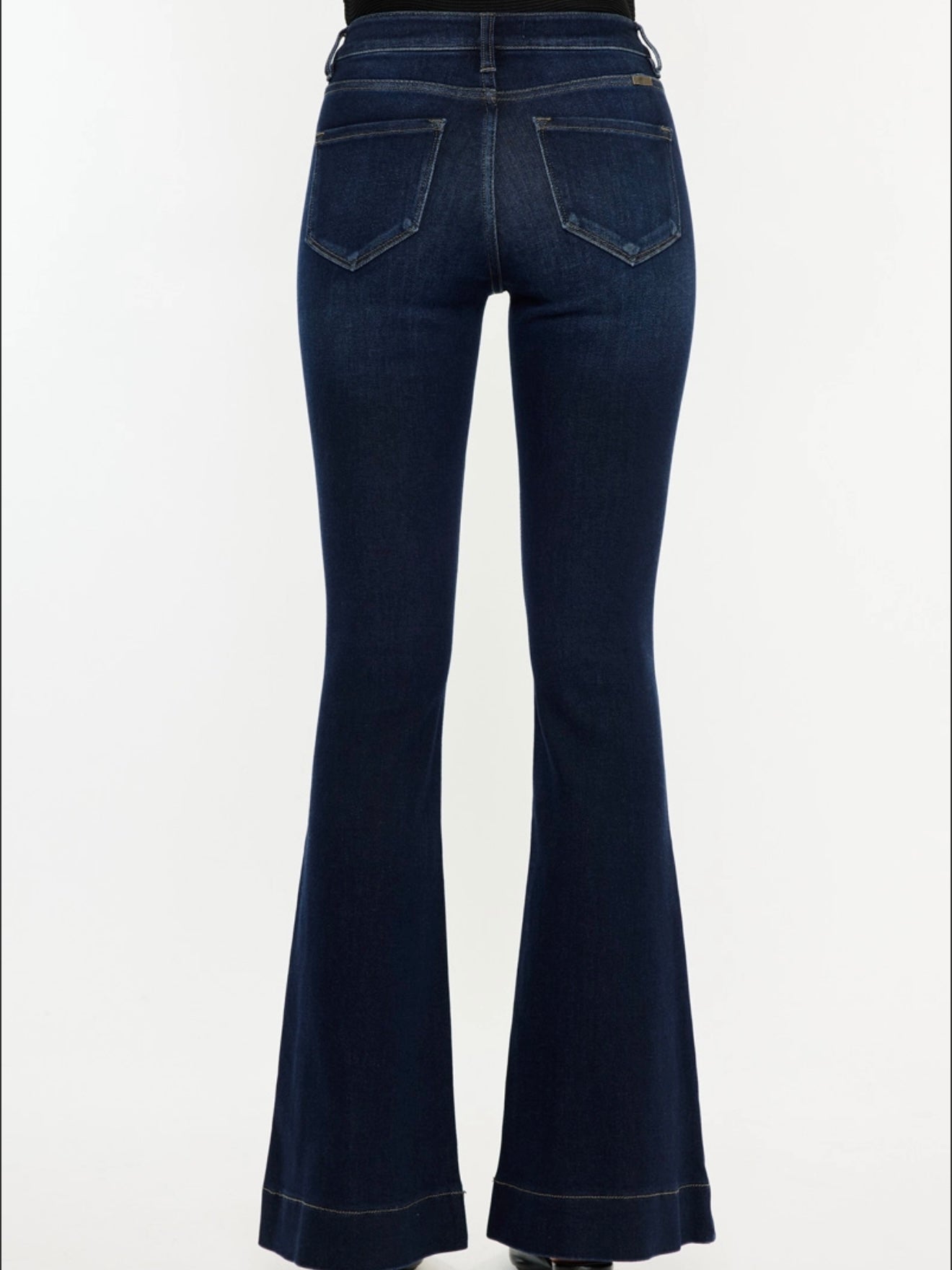 Roxxee Dark High Rise Flare Jeans