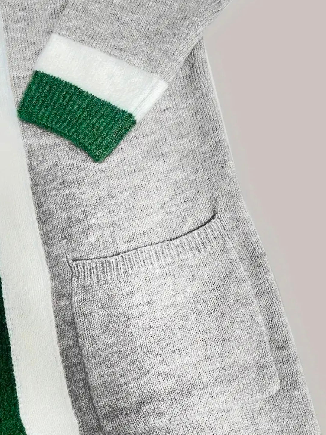 Longline Colour Block Cardigan