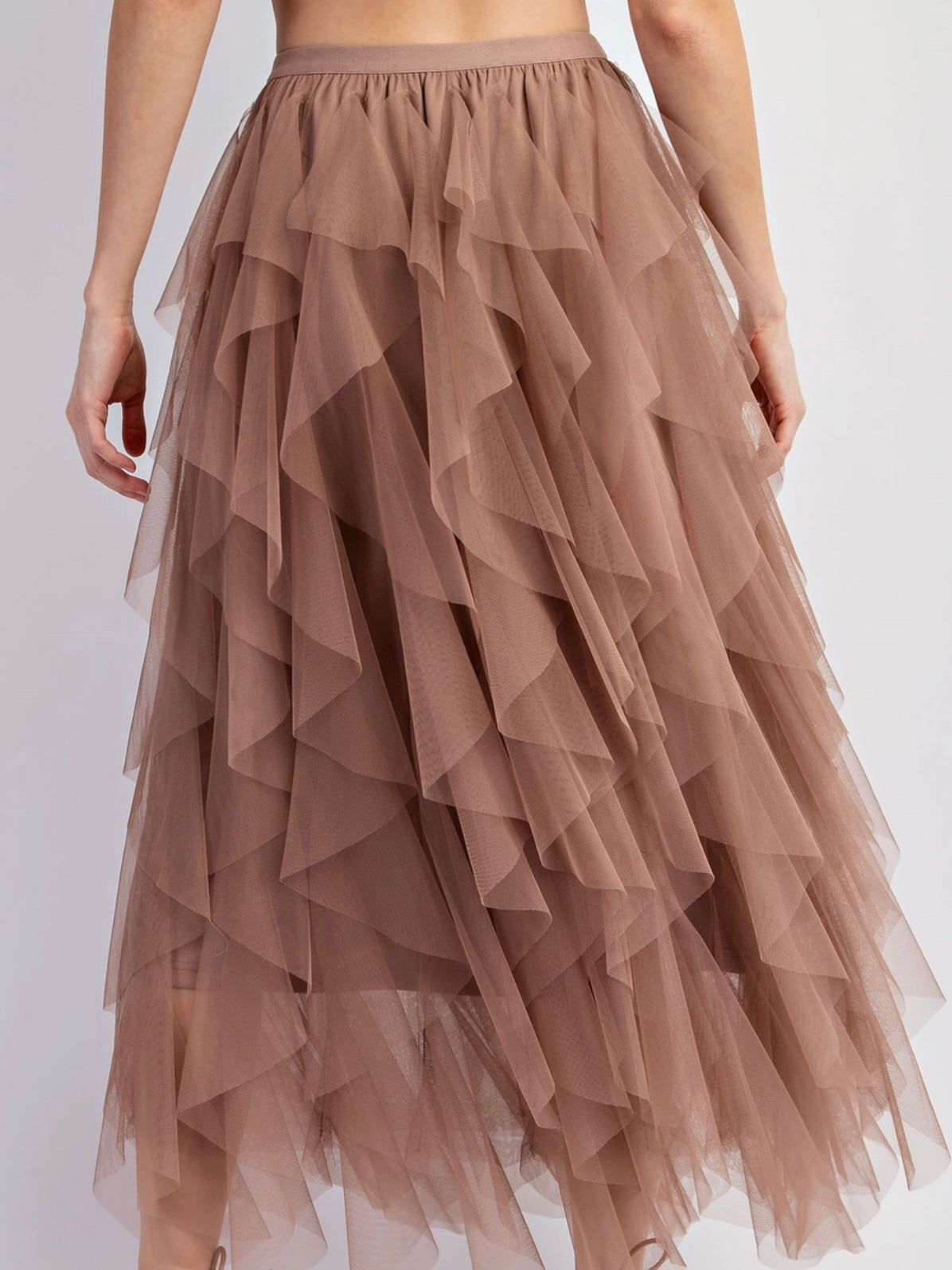 Moonlit Cascade Tulle Maxi Skirt