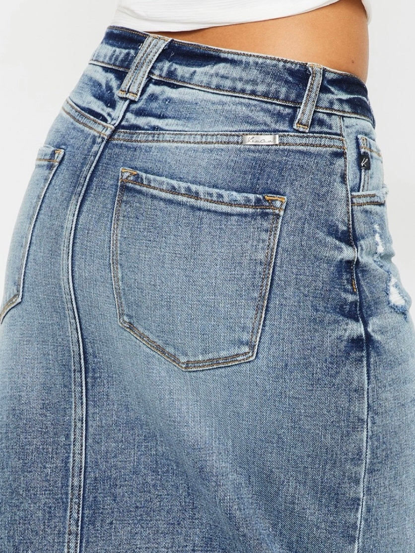Miami Maxi Denim Skirt