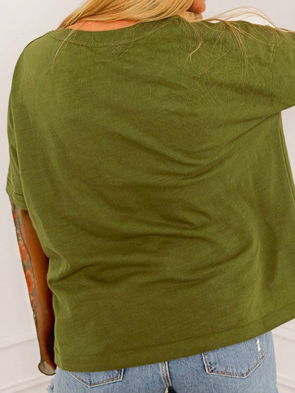 Double It Mesh Sleeve Tee