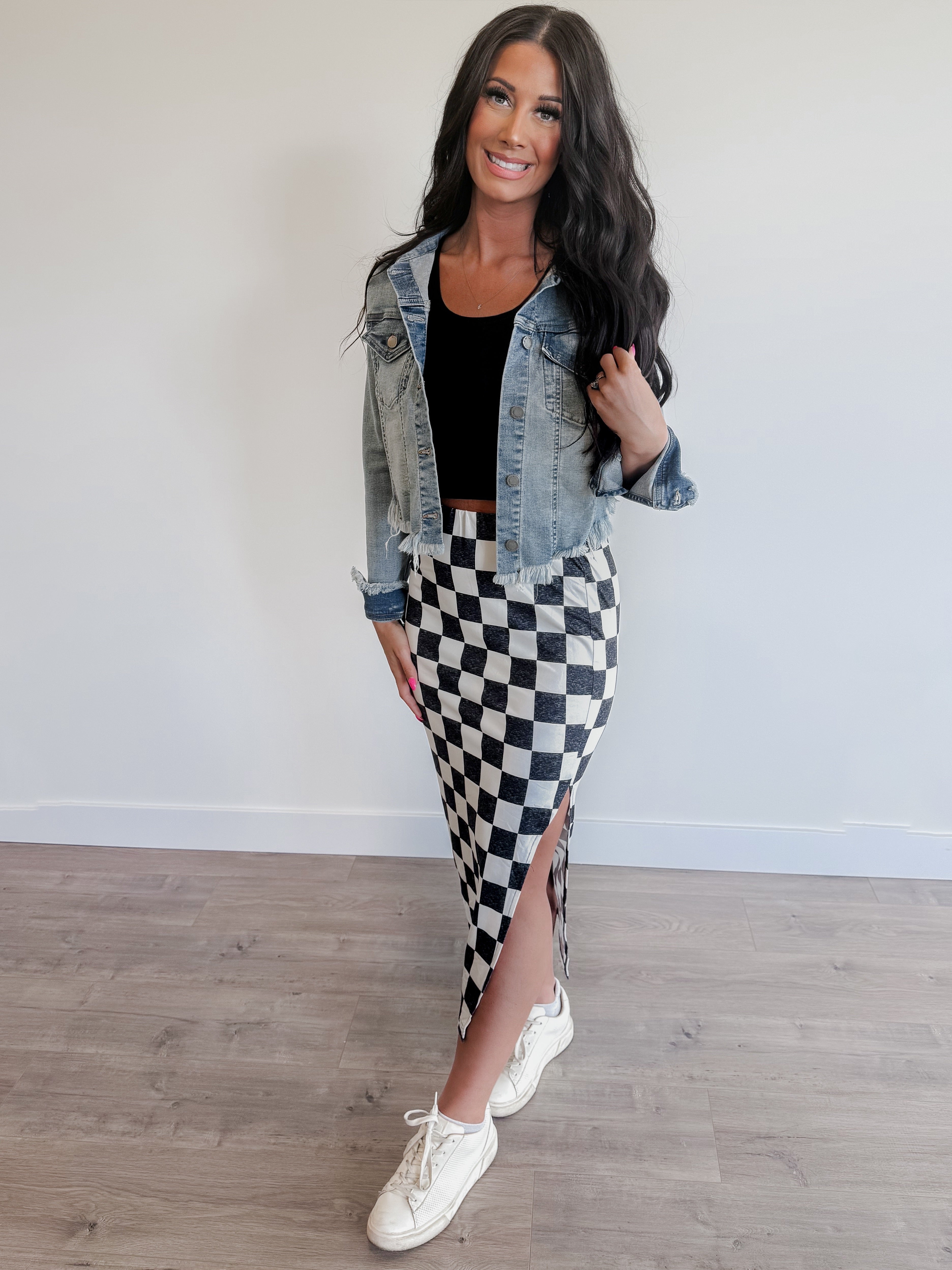 Checkmate Midi Skirt