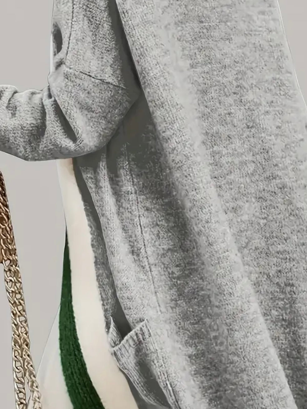 Longline Colour Block Cardigan