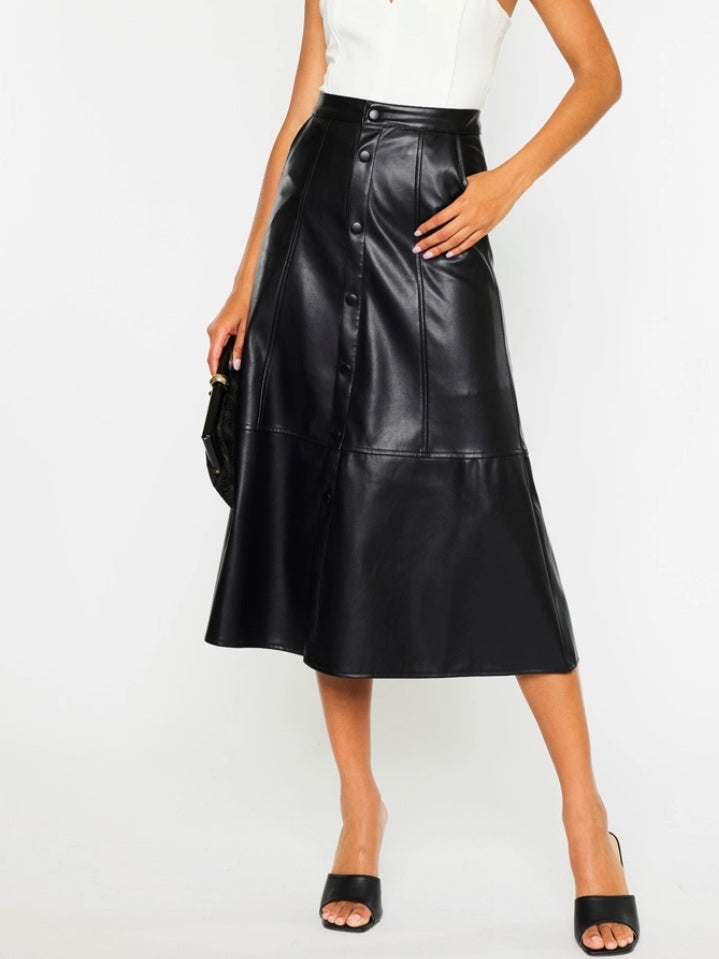 Charlie Faux Leather Skirt